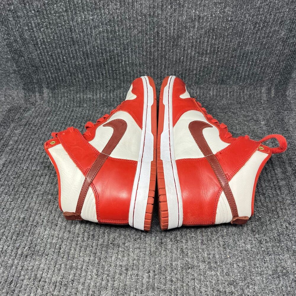 Nike Dunk High LXX Cinnabar Red White Leather Shoes Women’s 10 DX0346-600 - Picture 5 of 8